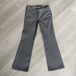 CAbi navy and gray pinstripe flare jeans